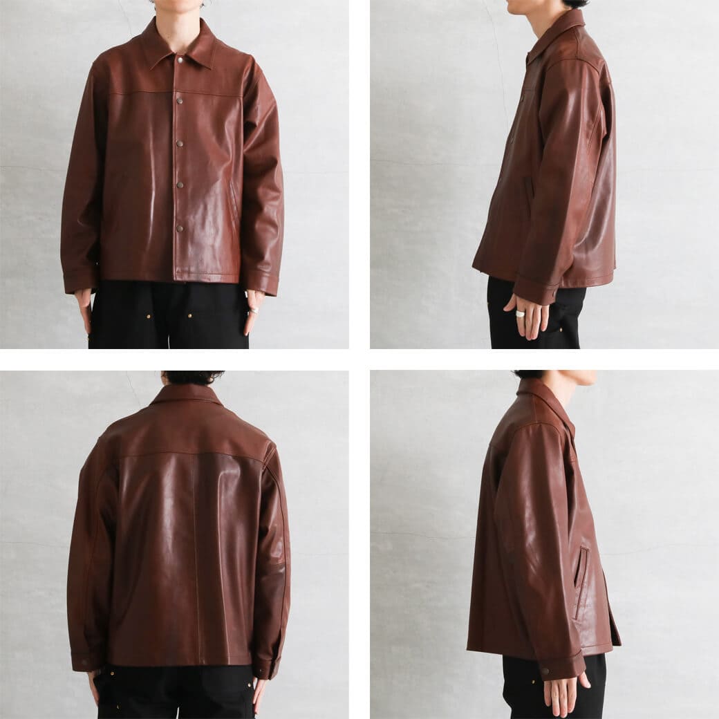 Johnbull★レザージャケット★ダークブラウン★Ｌサイズ★送料無料 Johnbull（ジョンブル） コート ジャケット レザーブルゾンジャケット