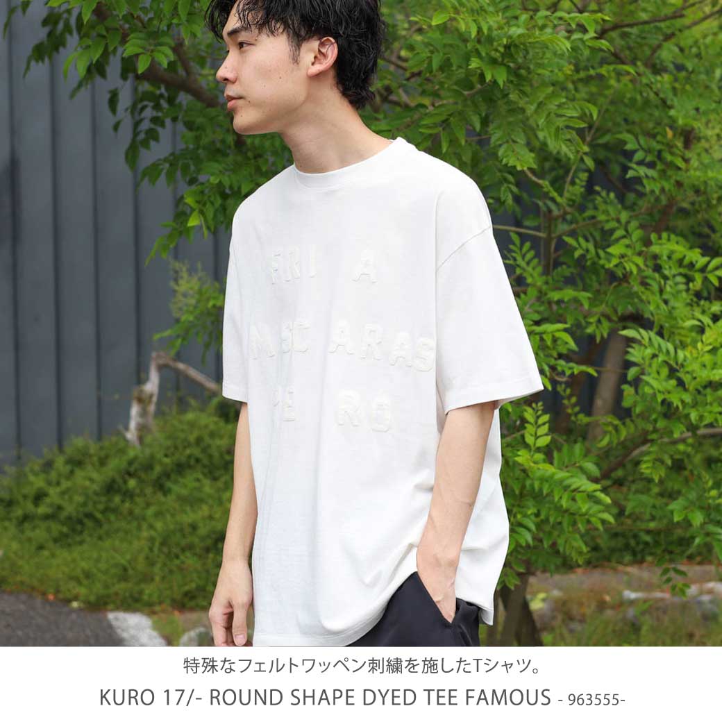 新品未使用roku 6 ＜KURO＞FLOWER ROUND SHAPE TEE KURO＞FLOWER ROUND SHAPE TEE/Tシャツ