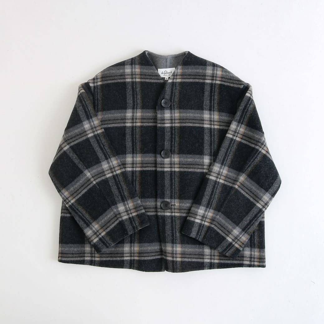 Le glazik ル グラジック リバーシブル ウールリバー ジャケット ◇Le
