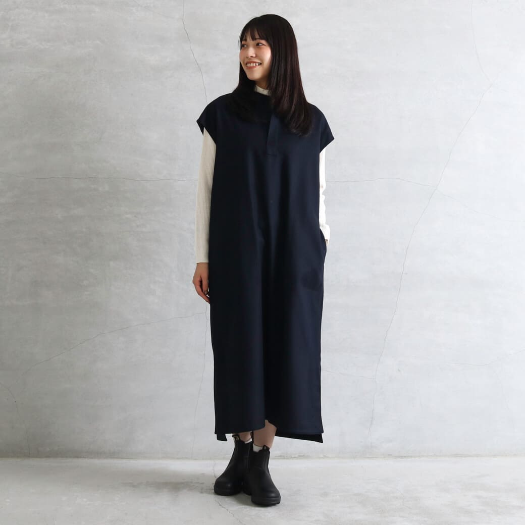 LE GLAZIK ル・グラジック ウール スキッパー フランネル ワンピース