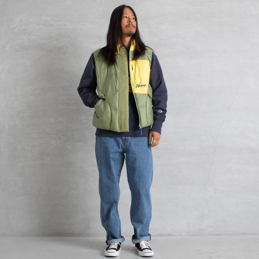 NANGA ナンガ マゼノリッジ ベスト ベージュ L ダウンベスト NANGA