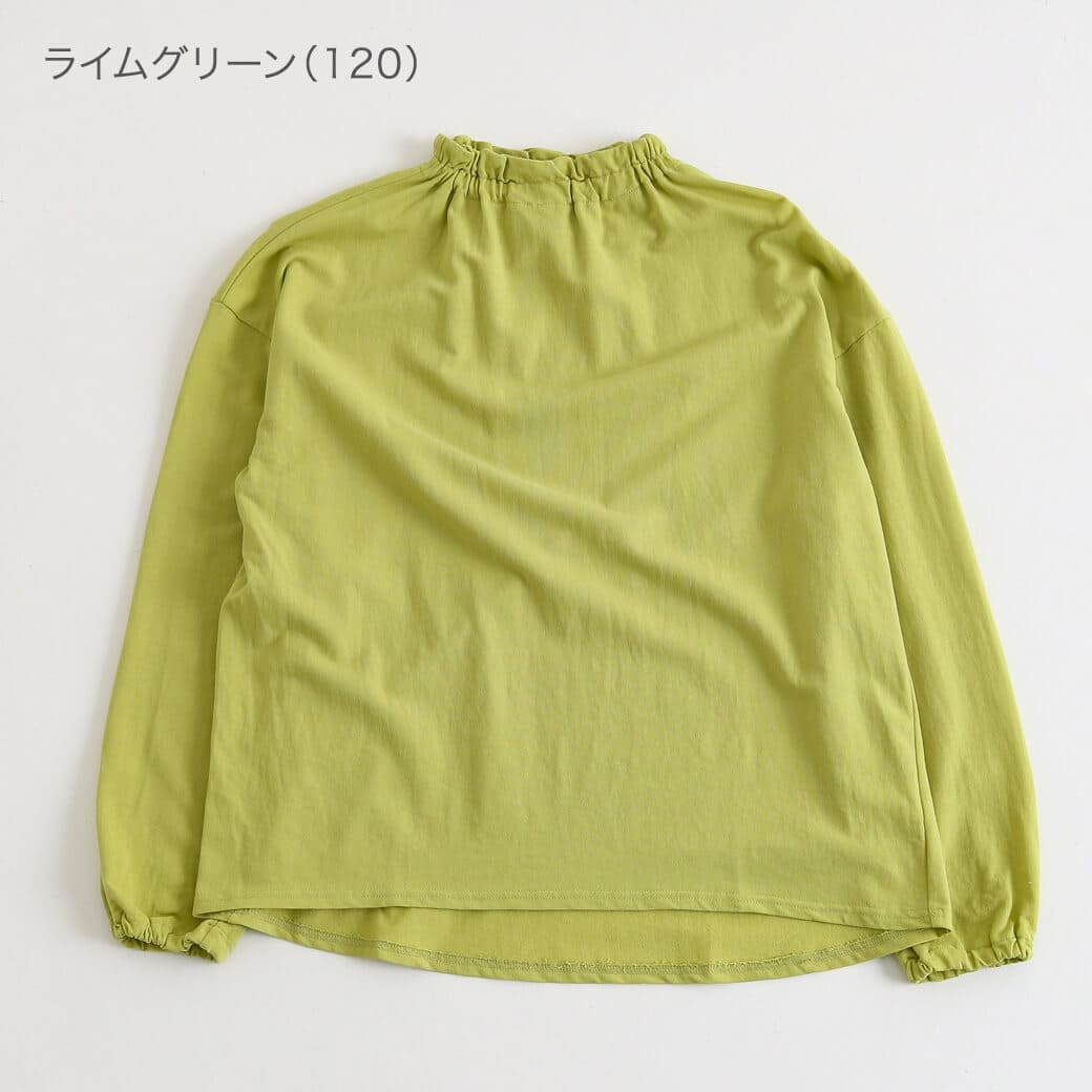 NATURAL LAUNDRY / ナテュラルランドリー インレー ギャザーネックプルオーバー 7244C-020 長袖 ハイネック Tシャツ 2024AW NATURAL LAUNDRY ナチュラルランドリー インレーギャザーネック