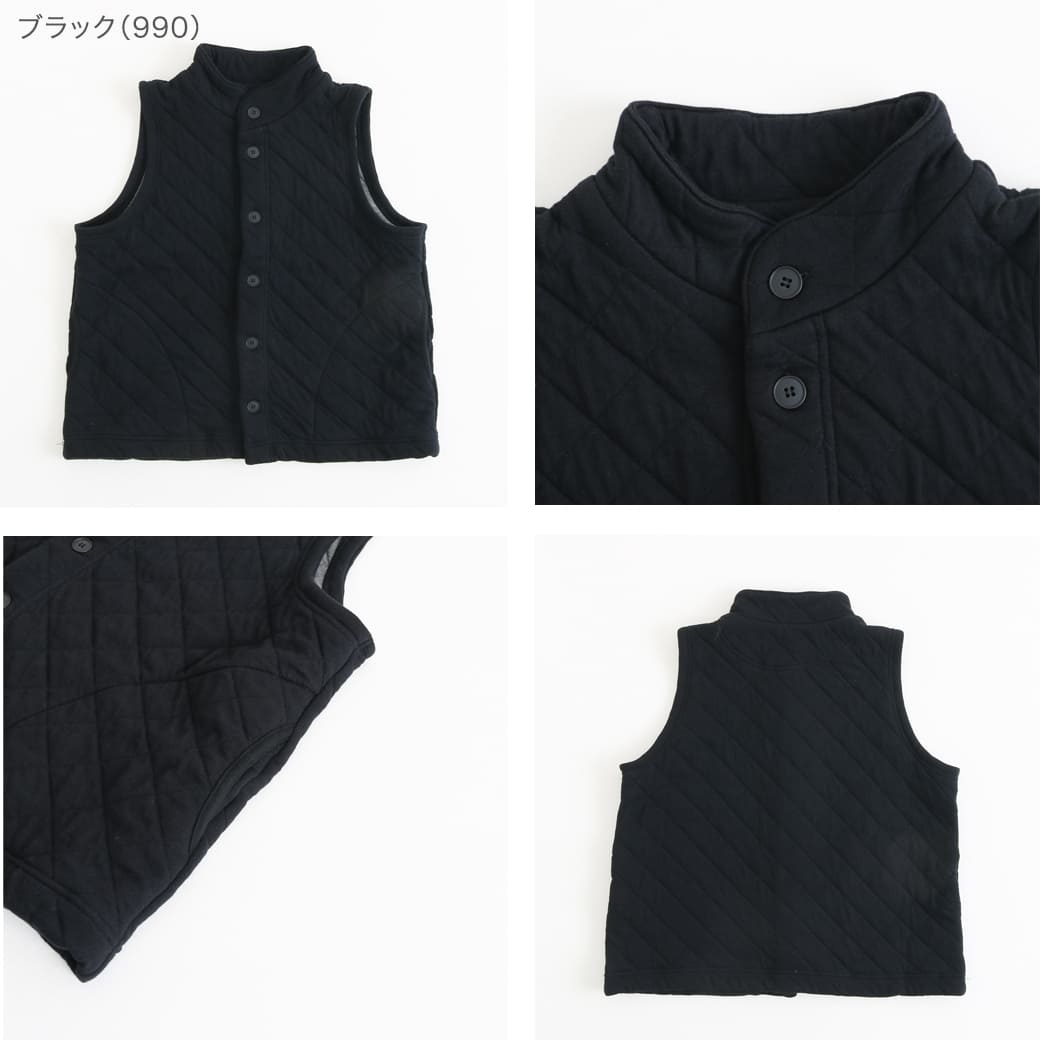 NATURAL LAUNDRY ナチュラルランドリー　ストライプ キルトベスト NATURAL LAUNDRY ナチュラルランドリー キルトジャガード