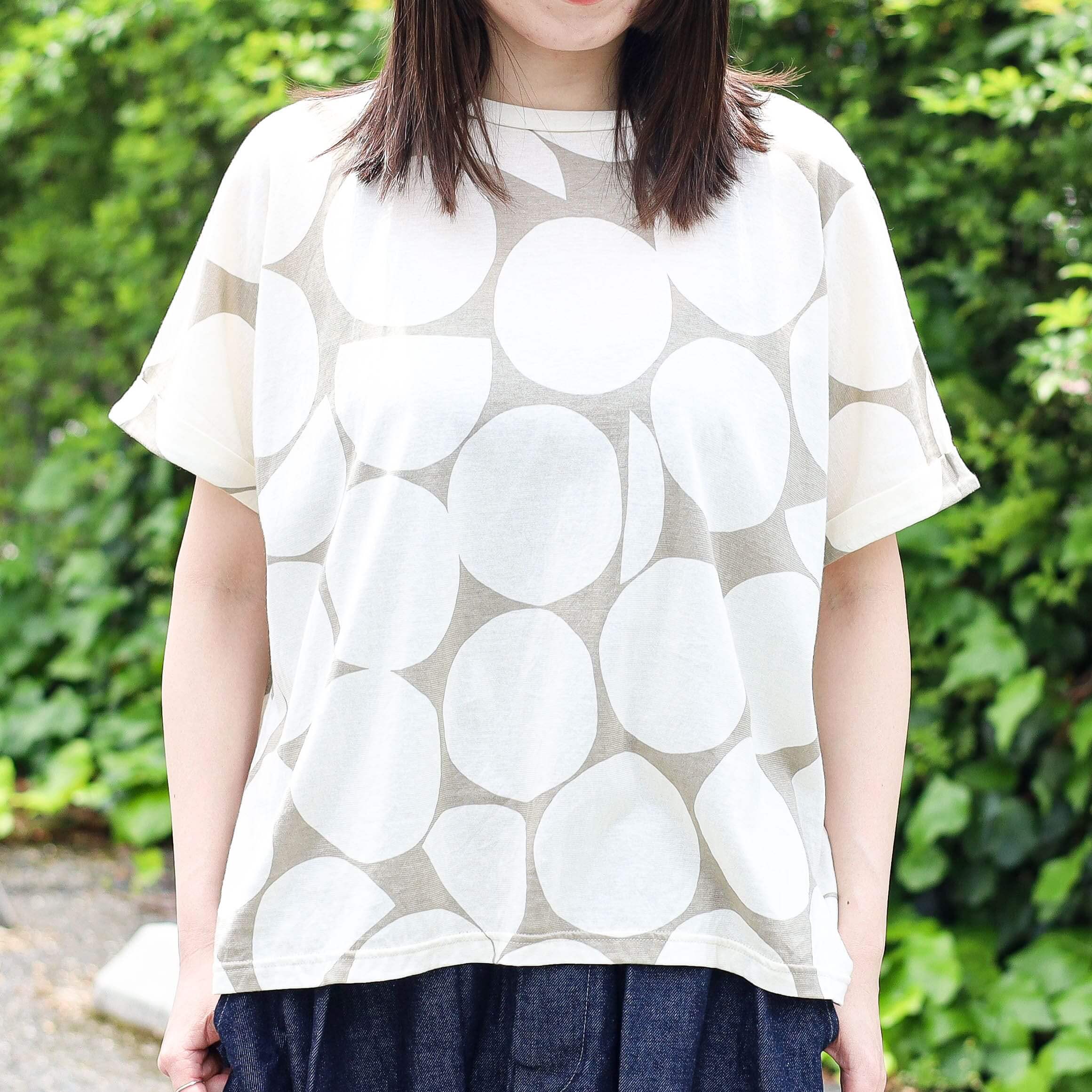 NATURAL LAUNDRY ドットドルマンTシャツ NATURAL LAUNDRY ナチュラルランドリー ドットドルマンTシャツ