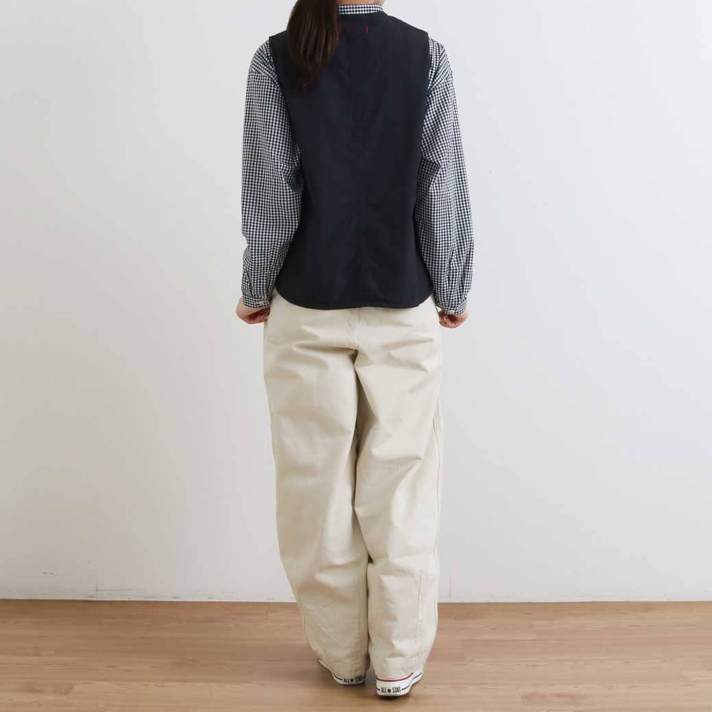 NATURAL LAUNDRY ナチュラルランドリー　ストライプ キルトベスト 7251c003-1.jpg