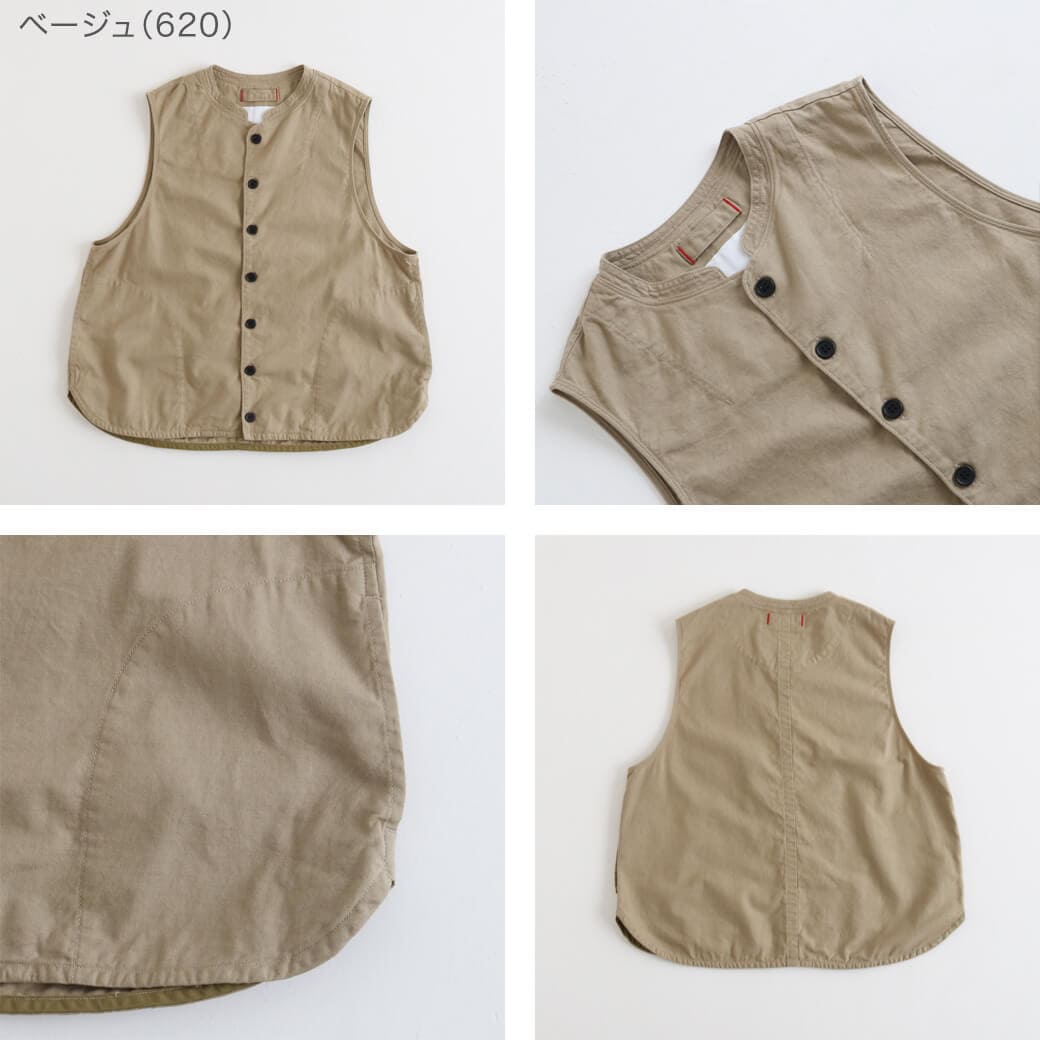 NATURAL LAUNDRY ナチュラルランドリー　ストライプ キルトベスト 7251c003-1.jpg