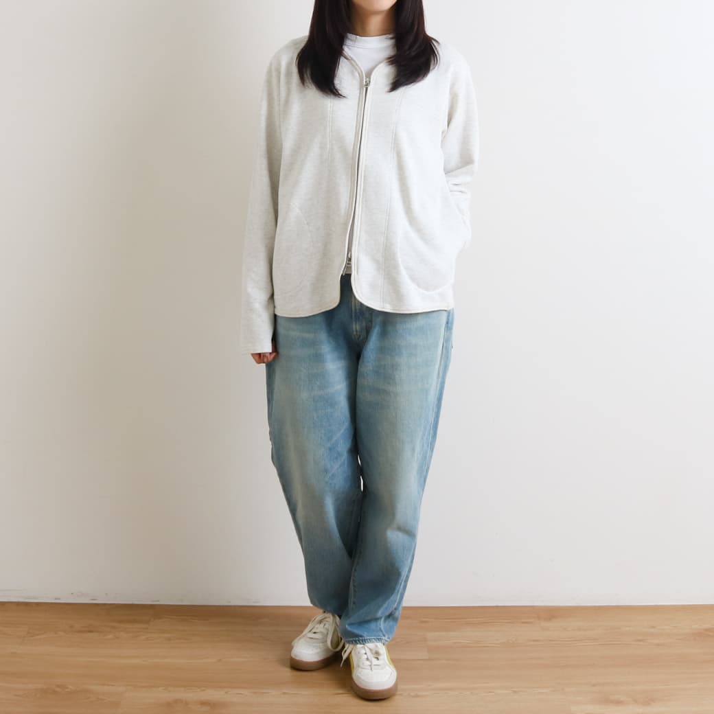 NATURAL LAUNDRYメランジラム　カーディガン　ZIPブルゾン 楽天市場】ナチュラルランドリー コットン セントラル裏毛 Vネック ZIP