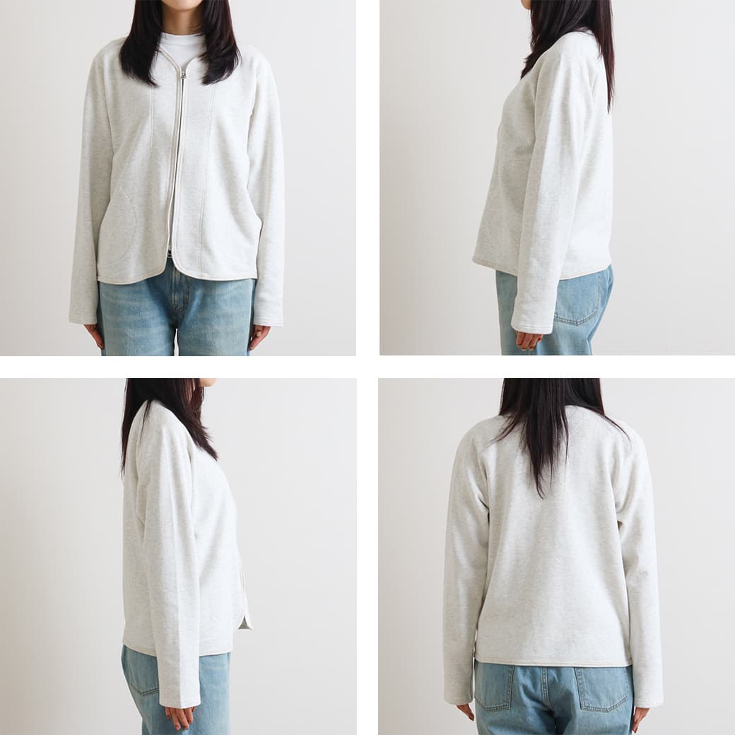 NATURAL LAUNDRY ナチュラルランドリー セントラル裏毛ジップ