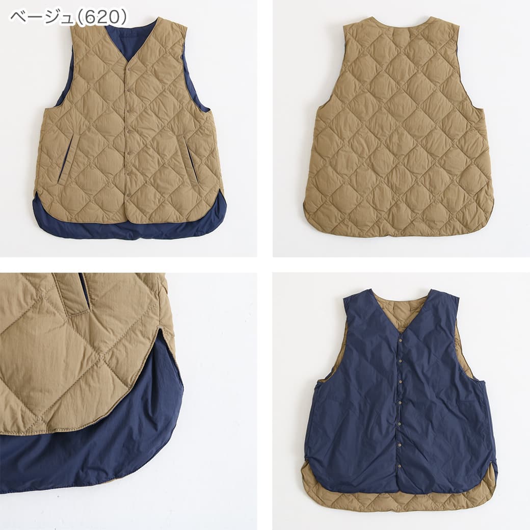 NATURAL LAUNDRY ナチュラルランドリー ダウンラウンドヘムベスト