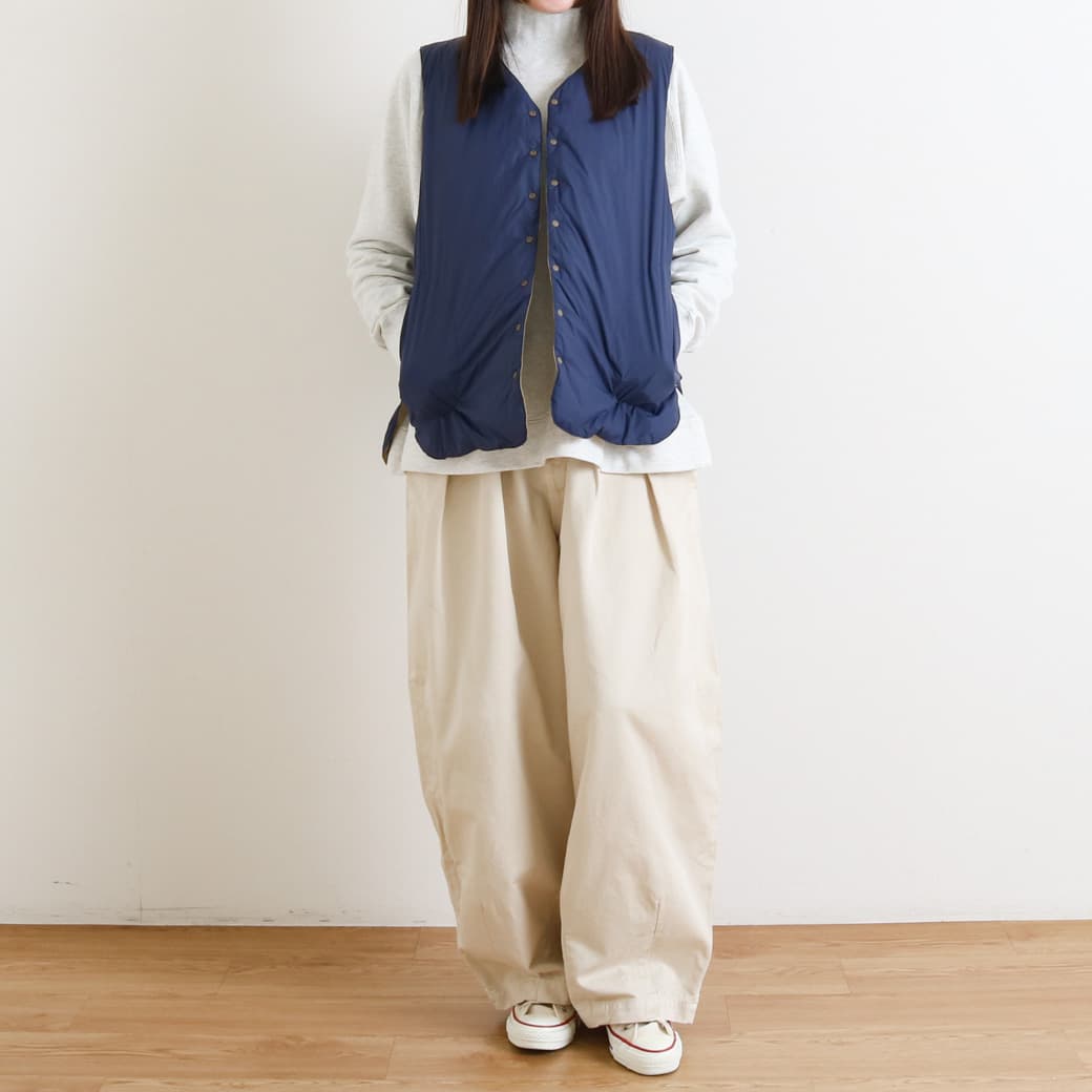 NATURAL LAUNDRY ナチュラルランドリー ダウンラウンドヘムベスト