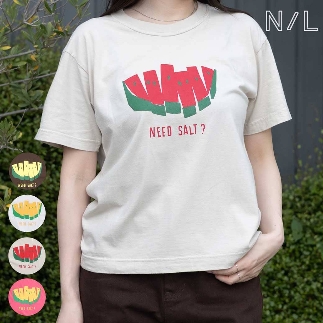 NATURAL LAUNDRY ナチュラルランドリー コーマ天竺 スイカTシャツ