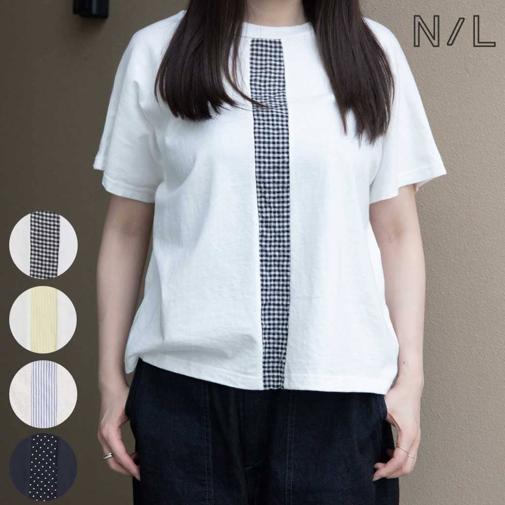 NATURAL LAUNDRY ナチュラルランドリー C天竺センターパネルTシャツ