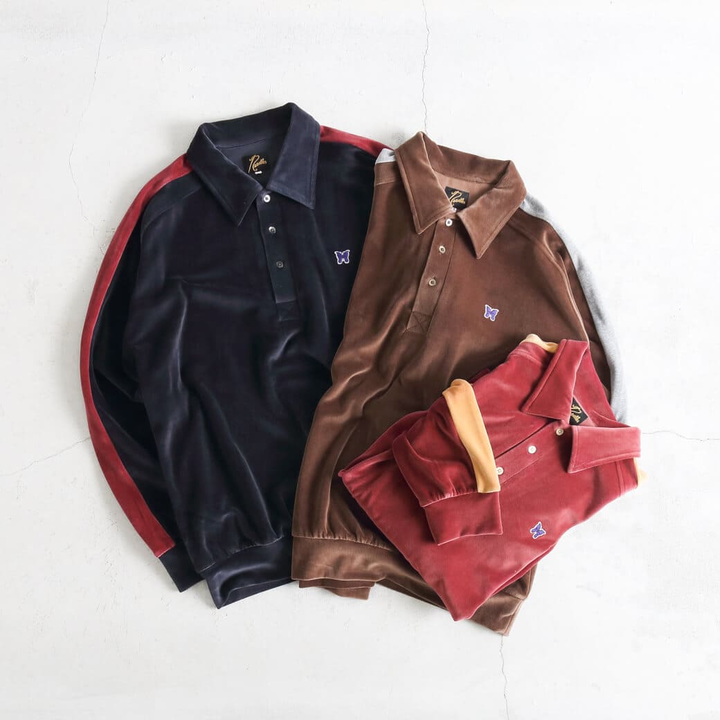 NEEDLES ニードルズ サイド ライン プルオーバー シャツ コットン/ポリエステル ベロア