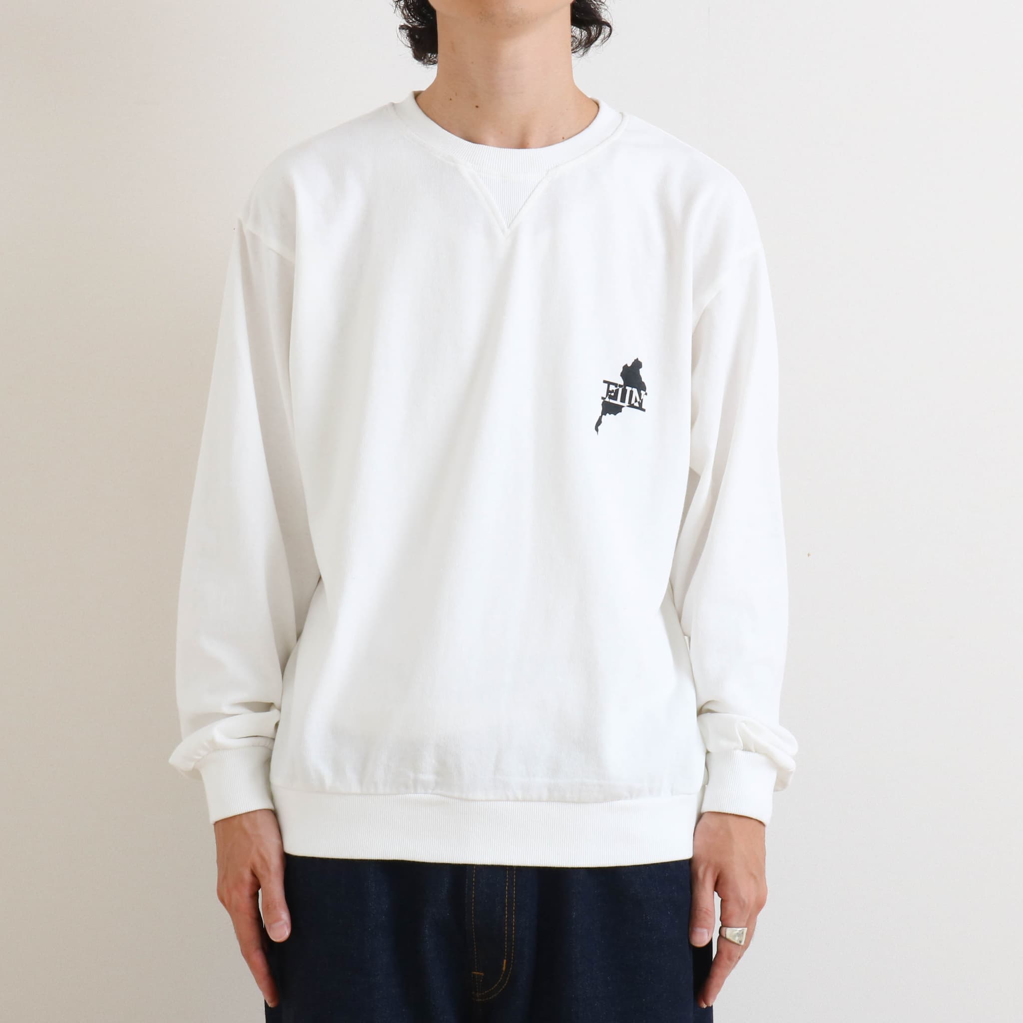 長袖　ホワイト　新品　F 25年秋冬 【4Dimotion Fit】 長袖ハーフZIPシャツ(M WH(ホワイト