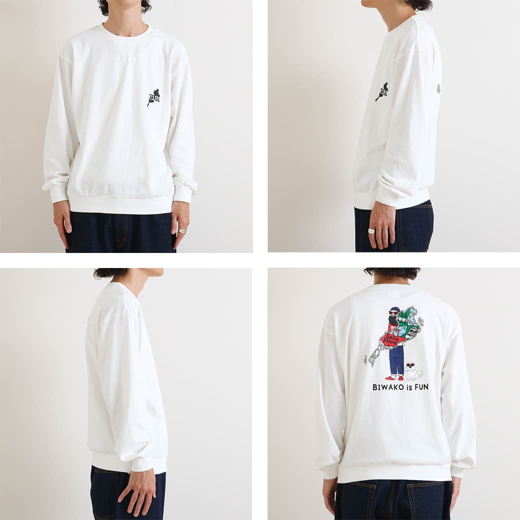 Mal. オリジナル　ホワイト 長袖 Tシャツ 長袖Tシャツ（白） | OKOJOMAN(オコジョマン)