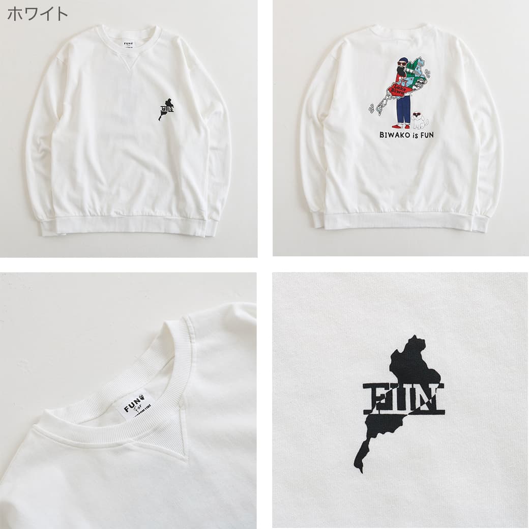 長袖　ホワイト　新品　F FUN for modem design ロングスリーブ おじ Tシャツ｜BORN FREE