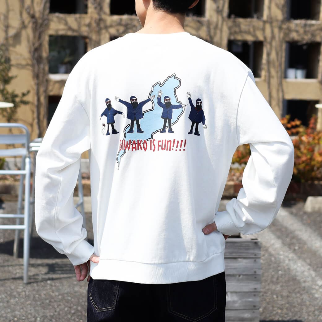 FUN for modem design おじさん×琵琶湖 別注 ロングスリーブ Tシャツ