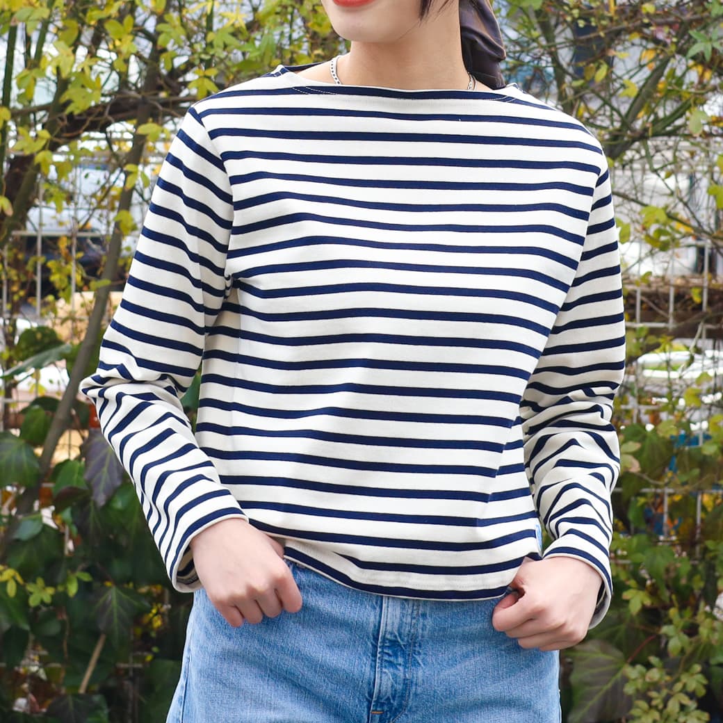 ORCIVAL オーシバル ショートレングスボートネックロングスリーブプルオーバー