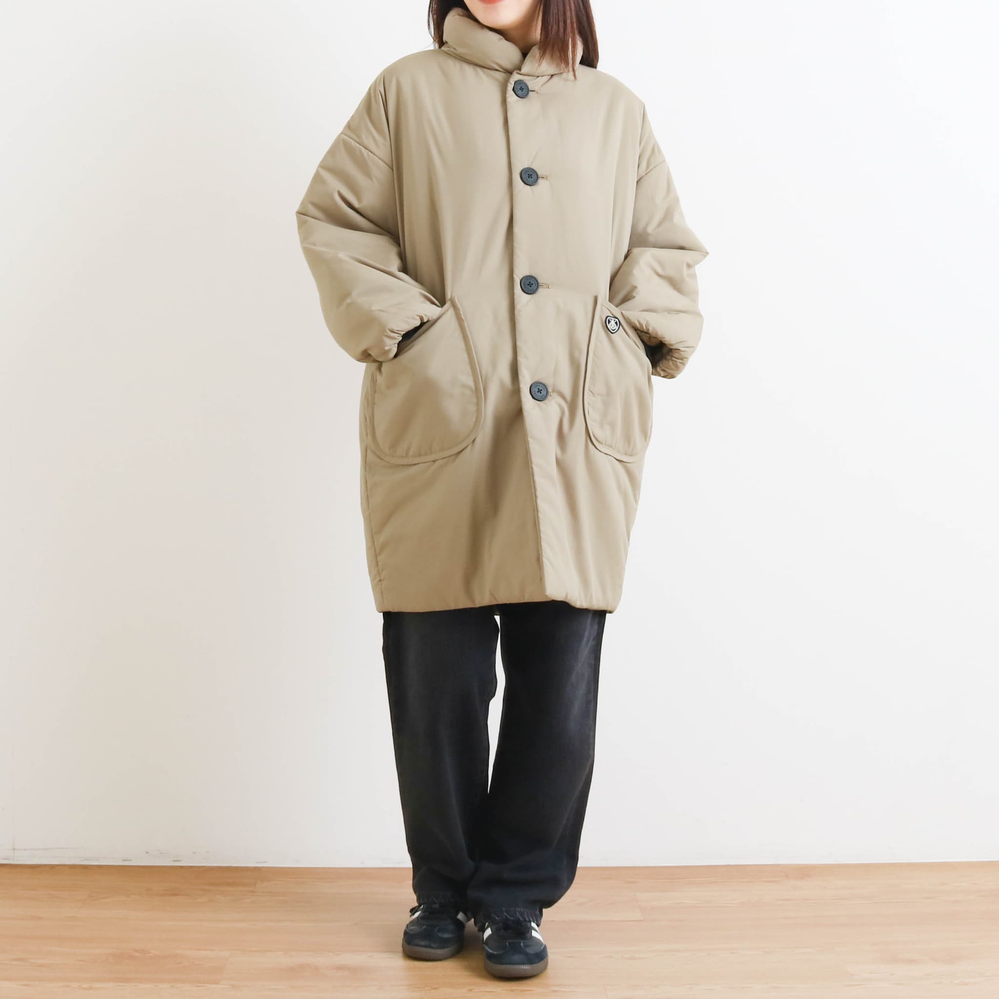 試着のみ✨25SS ノーブル　リンクルタフタオーバーブルゾン バンドカラー ORCIVAL オーシバル オーチバル ジャケット ショートブルゾン