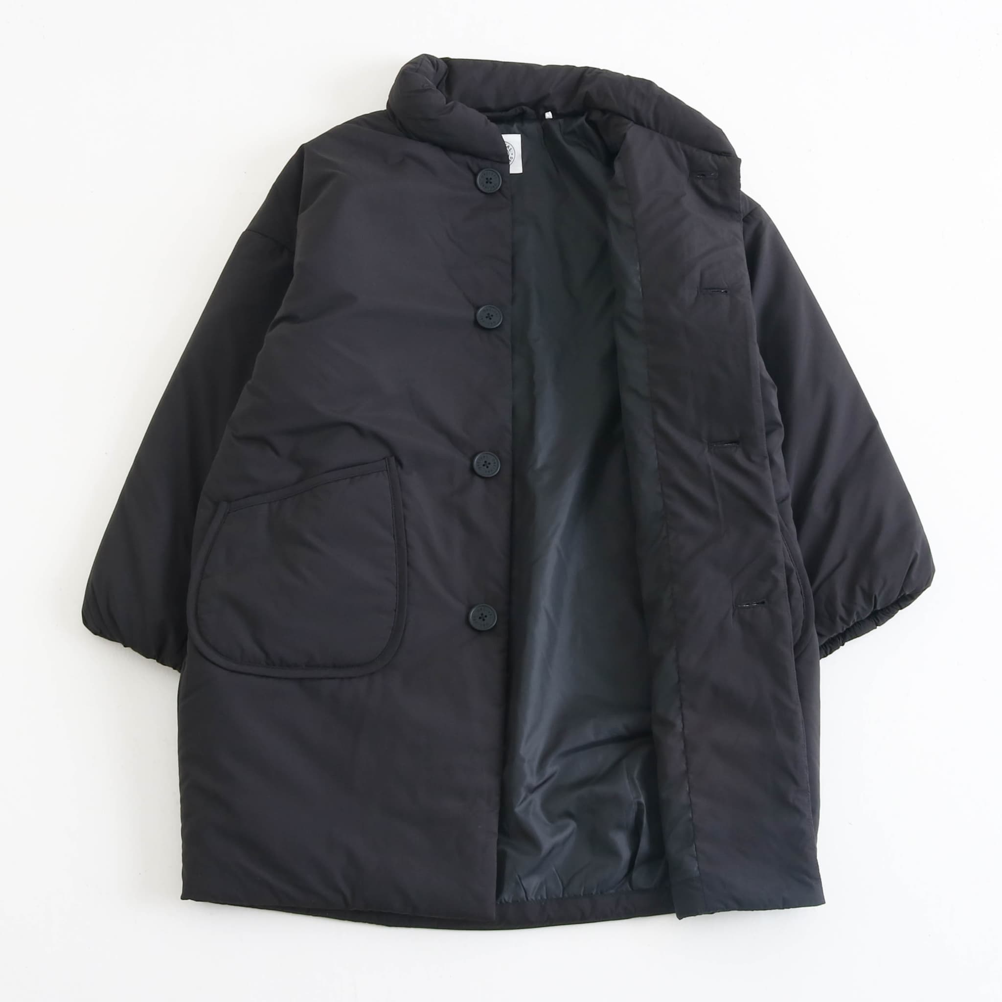 ORCIVAL オーシバル ブラッシュドタフタスタンドカラーロングブルゾン