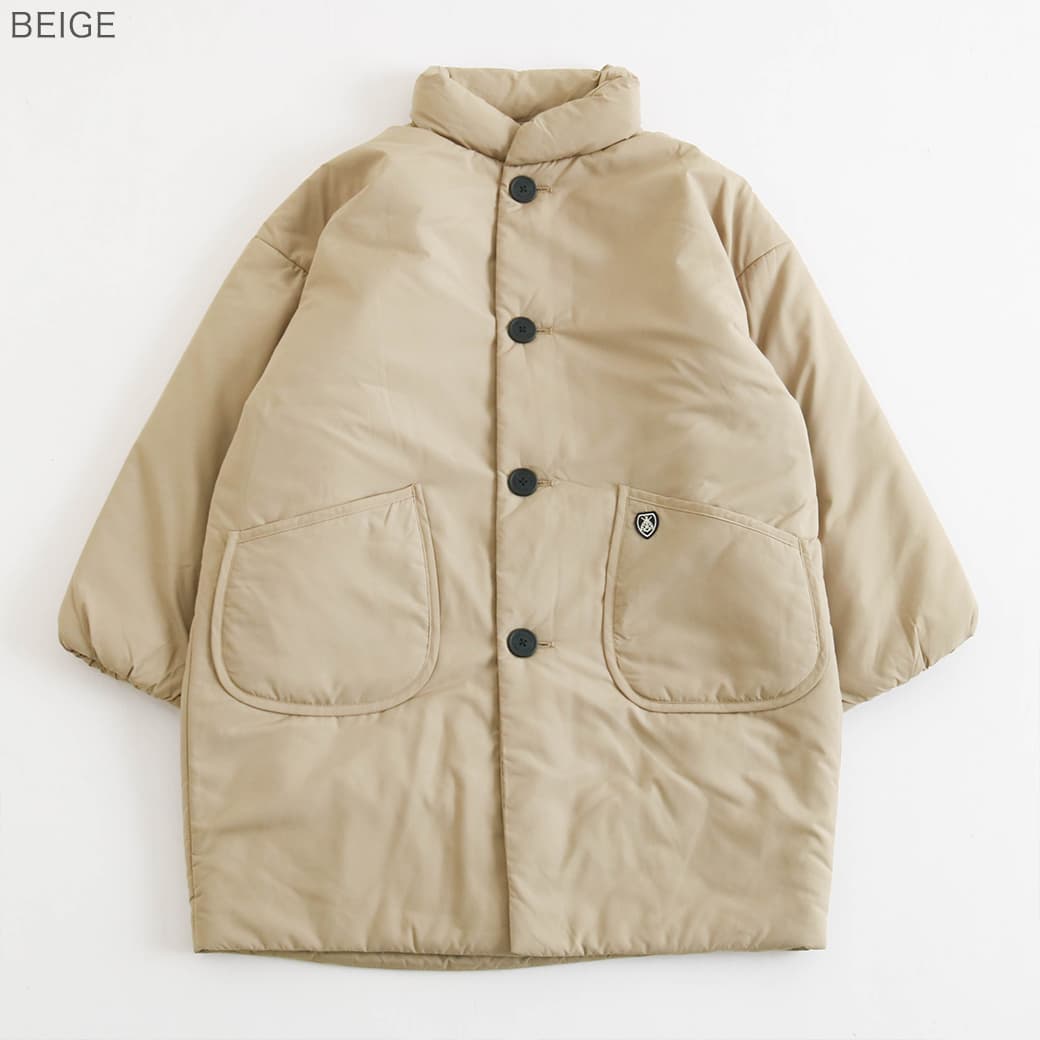 ORCIVAL オーシバル ブラッシュドタフタスタンドカラーロングブルゾン