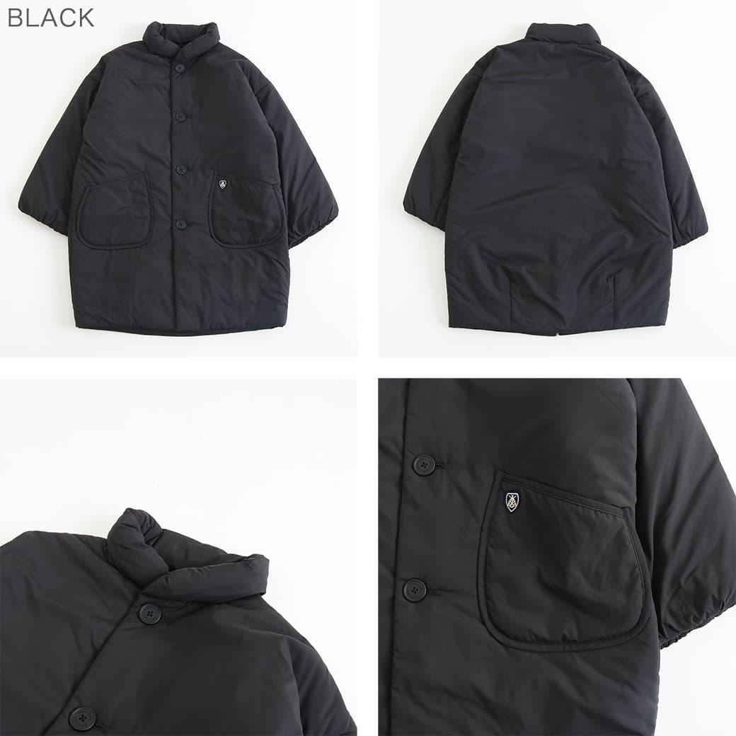 ORCIVAL オーシバル ブラッシュドタフタスタンドカラーロング