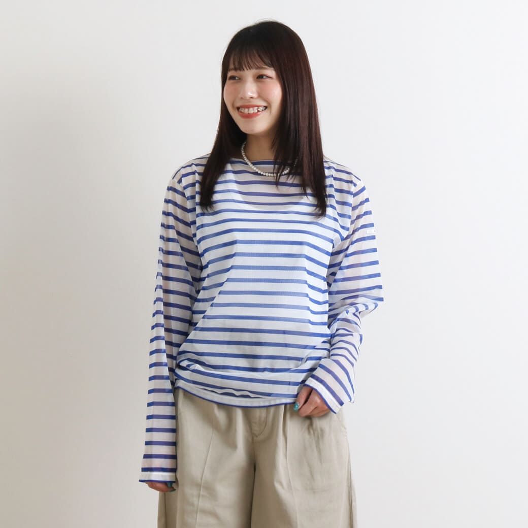 ORCIVAL オーシバル シースルーボートネックプルオーバー