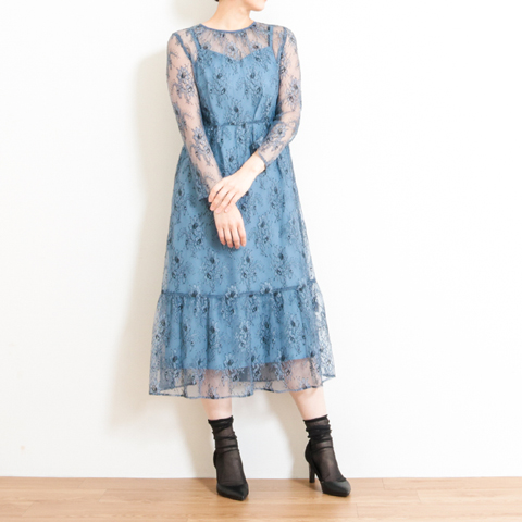 kaene カエン All Lace Dress オールレースワンピース 100305