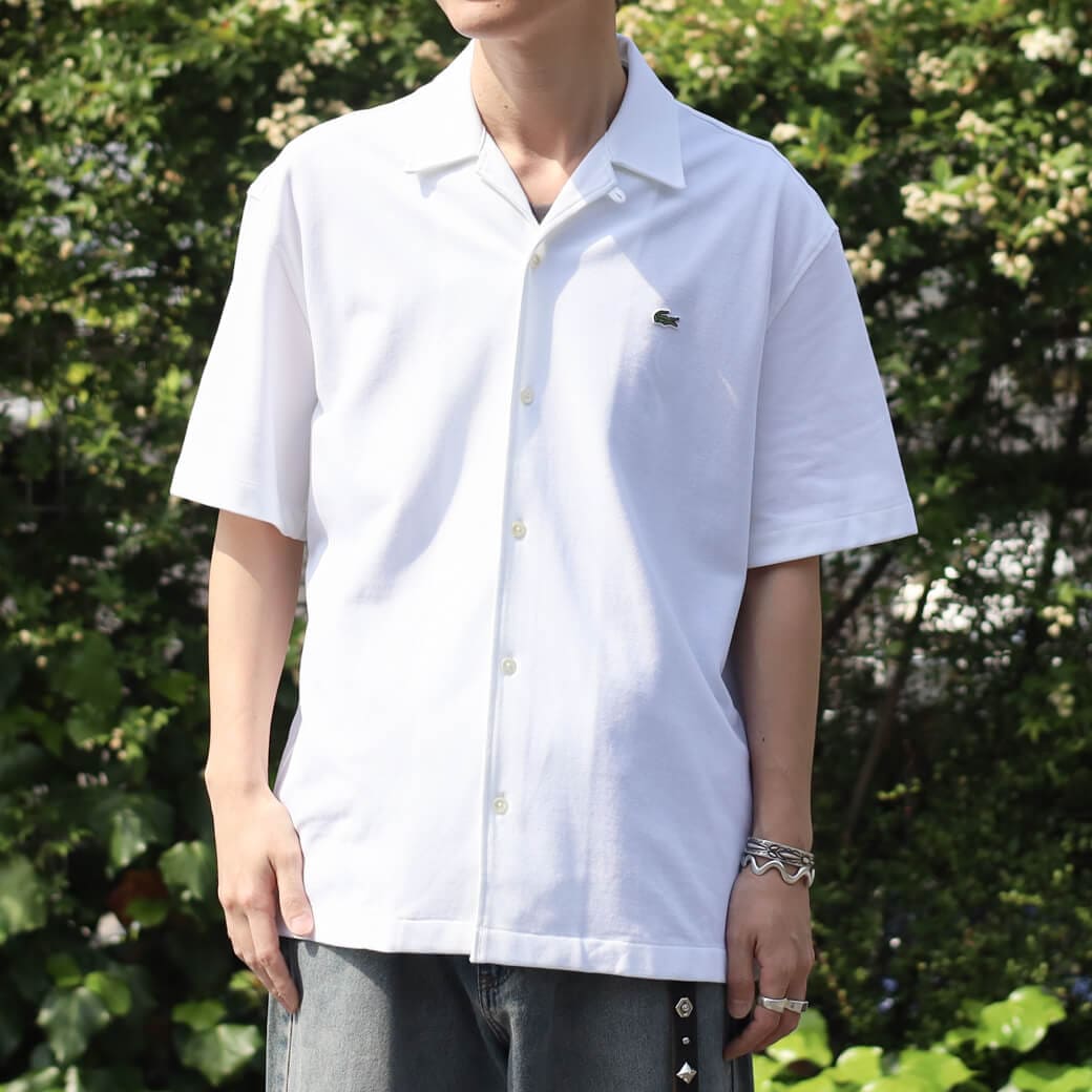 LACOSTE ラコステ 鹿の子地オープンカラーシャツ
