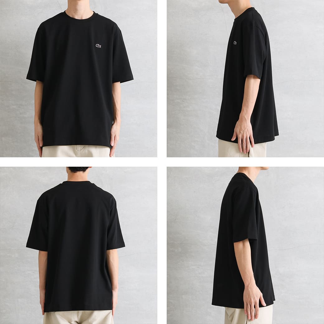 ラコステ　ワンポイント　ロゴ　クルーネックTシャツ　ベージュ LACOSTE（ラコステ） tシャツ ワンポイントロゴ クルーネックポケットT