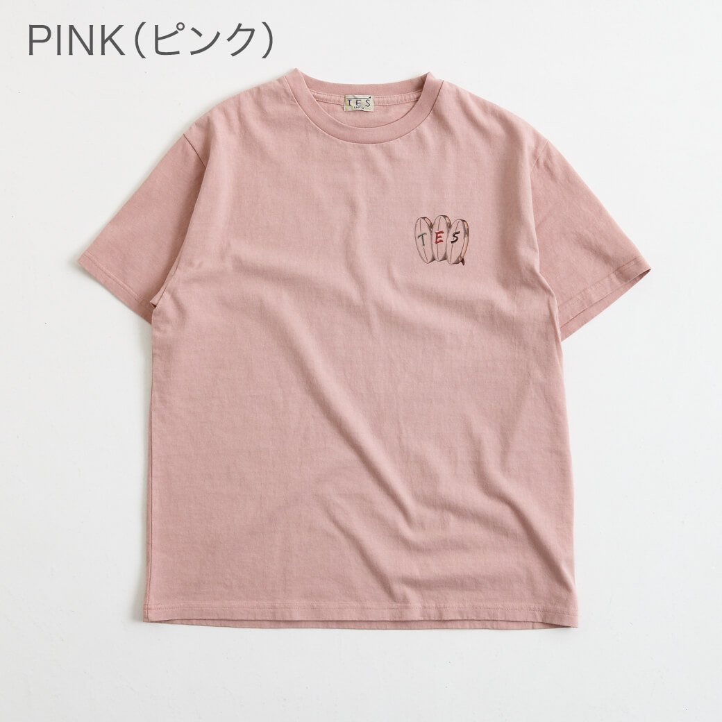 匿名発送　美品　TES テス　エンドレスサマープリントT サイズM くすみピンク THE ENDLESS SUMMER ザ エンドレスサマー テス 役満 Tシャツ