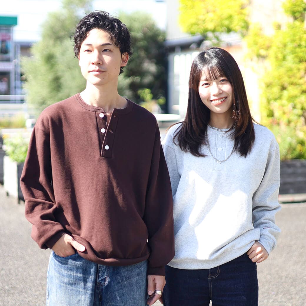 HEALTHKNIT ヘルスニット クラシック スウェット ヘンリーネック