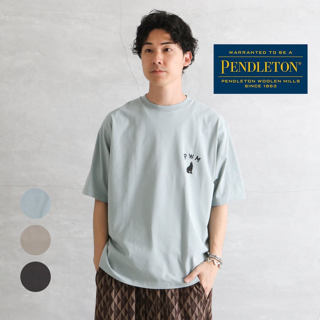 PENDLETON ペンドルトン バックプリント・プレーティング天竺Tシャツ