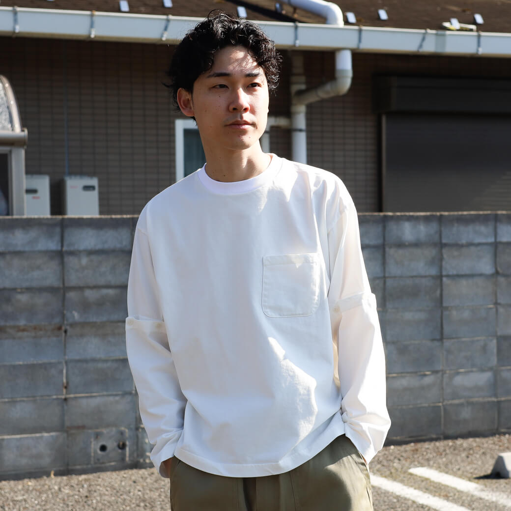 MODMNT モドメント ディタチャブル ロング スリーブ TEE