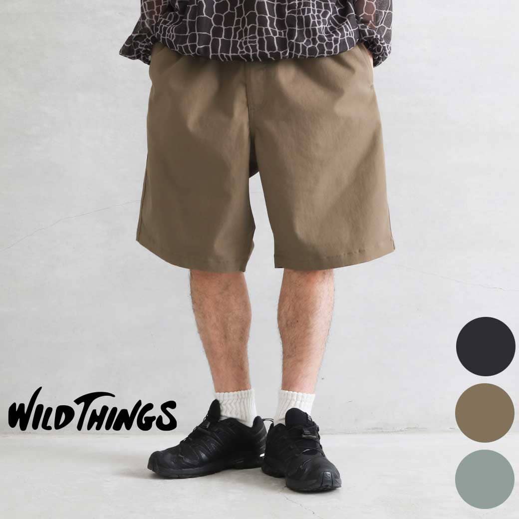 新品 SOFTHYPHEN TWILL SKATER ワイド ショーツ 04 WILD THINGS ワイルドシングス サマーテックツイルイージーショーツ