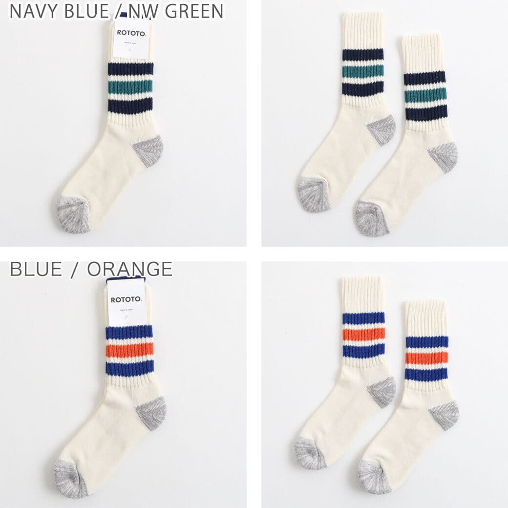 ROTOTO ロトト COARSE RIBBED OLDSCHOOL CREW SOCKS｜BORN FREE ONLINE