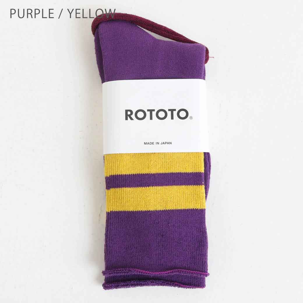 ROTOTO ロトト FINE PILE STRIPED CREW SOCKS｜BORN FREE ONLINE SHOP