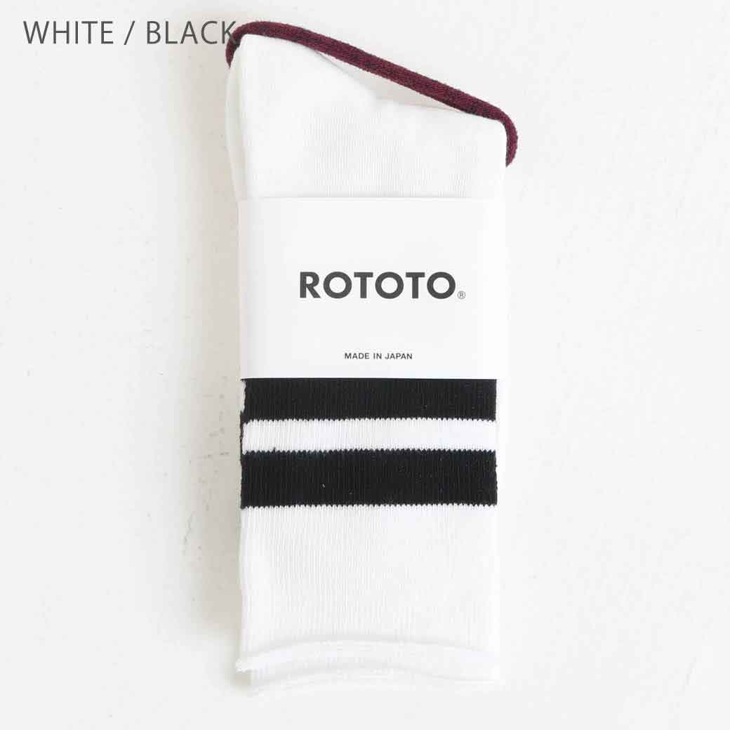 ROTOTO ロトト FINE PILE STRIPED CREW SOCKS｜BORN FREE ONLINE SHOP