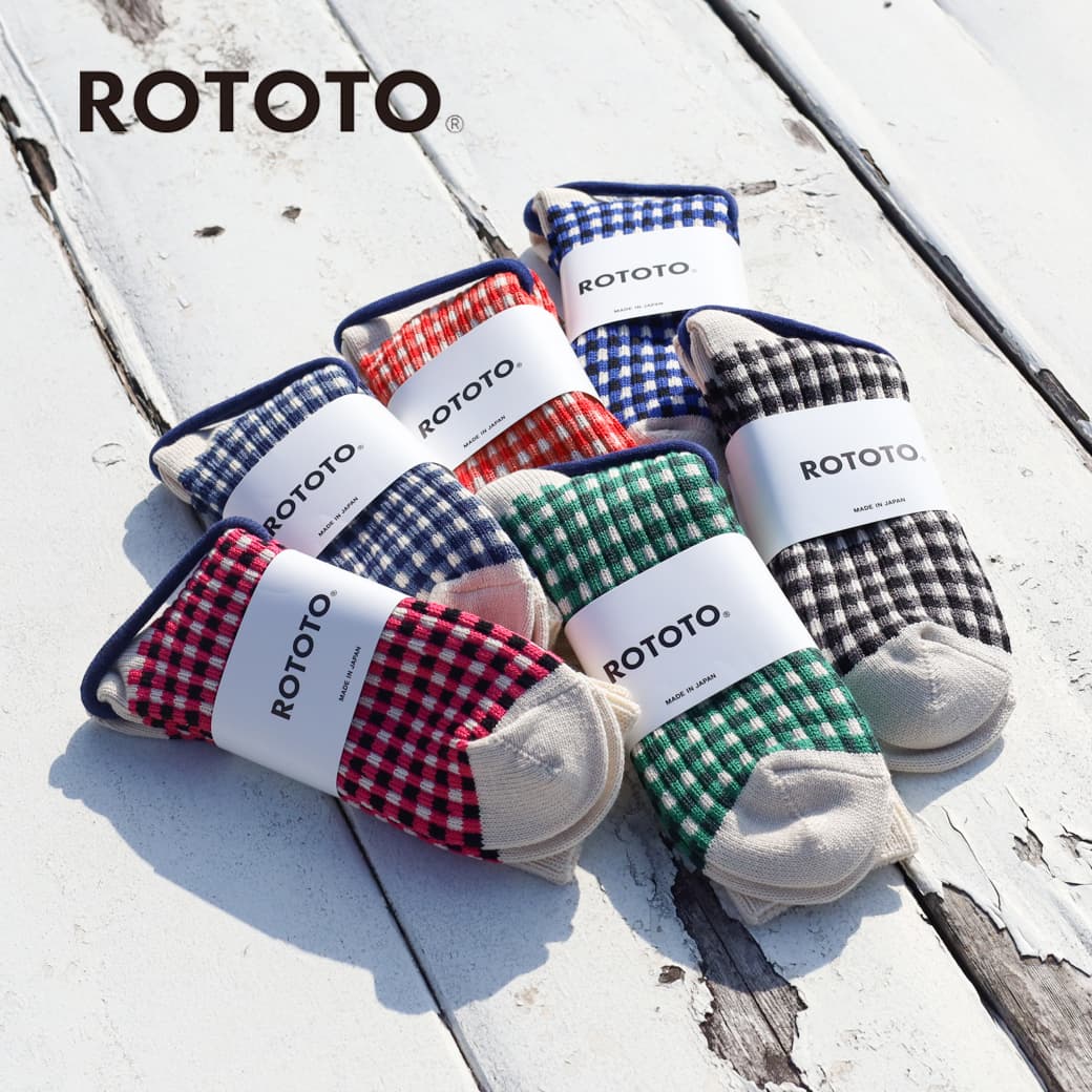 ROTOTO ロトト ギンガムチェック ソックス｜BORN FREE ONLINE SHOP