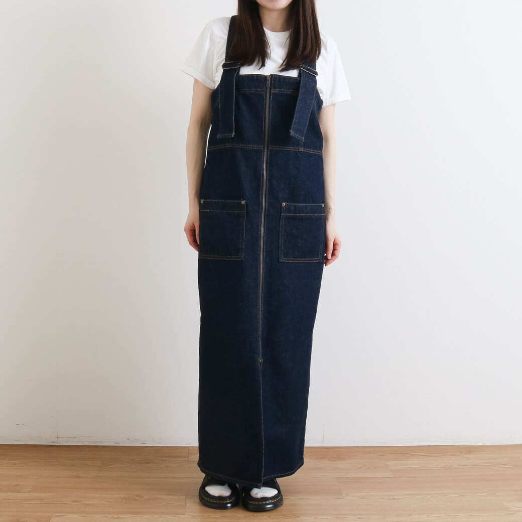 美品　リムアーク　ストラップスカート　サロペットスカート　ワンピース SOMETHING サムシング 2WAYレースアップサロペットスカート｜BORN FREE