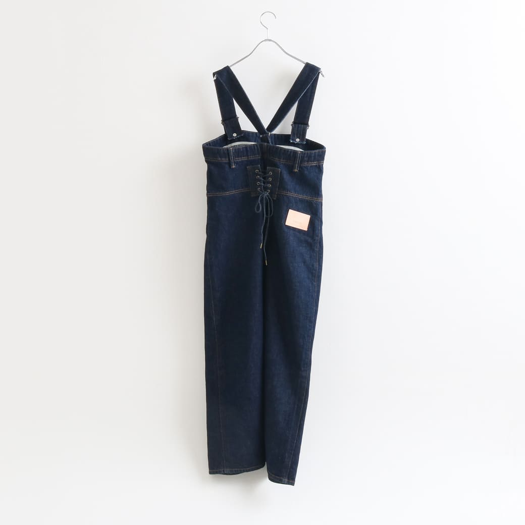 SOMETHING デニムサロペット ロングスカート　サムシング SOMETHING サムシング 2WAYレースアップサロペットスカート｜BORN FREE