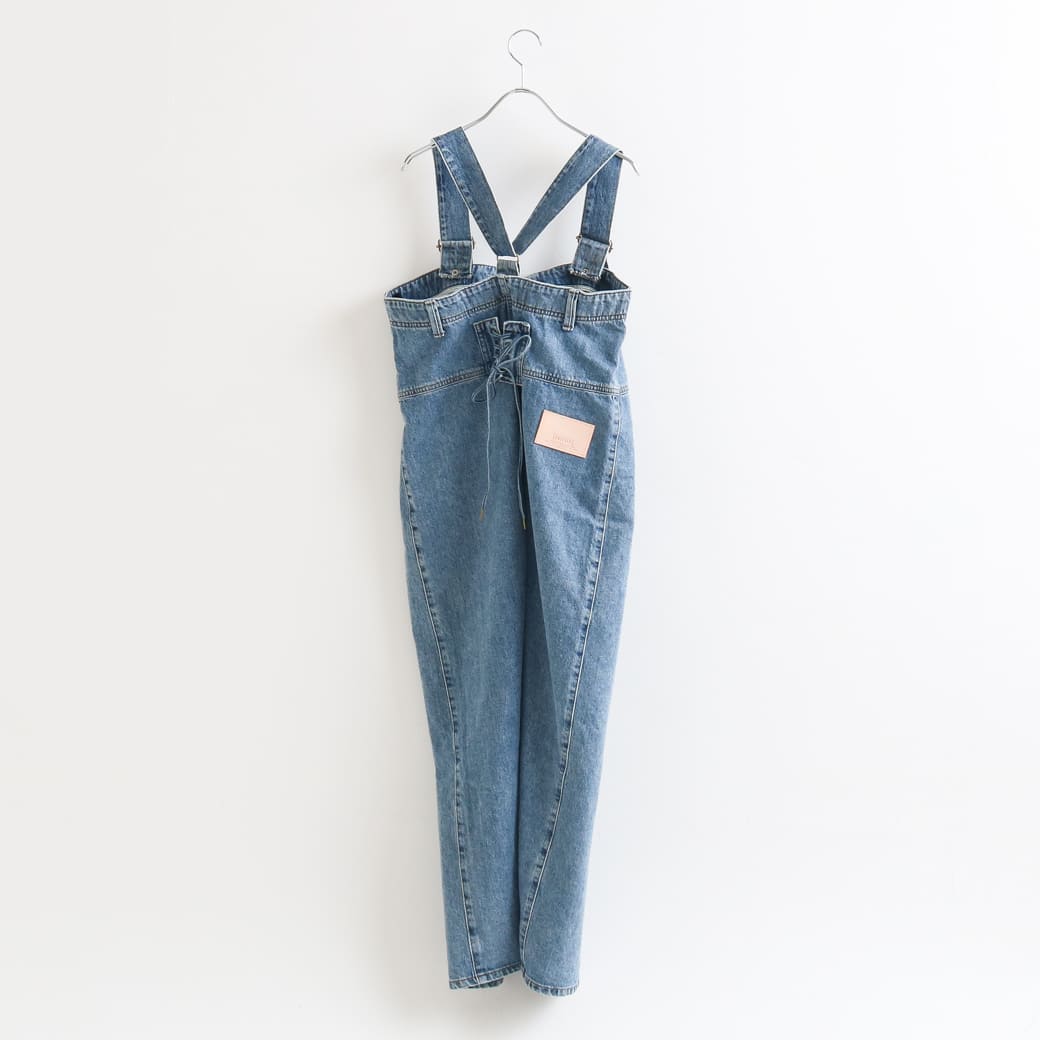 今だけ20％OFF】SOMETHING サムシング 2WAYレースアップサロペット