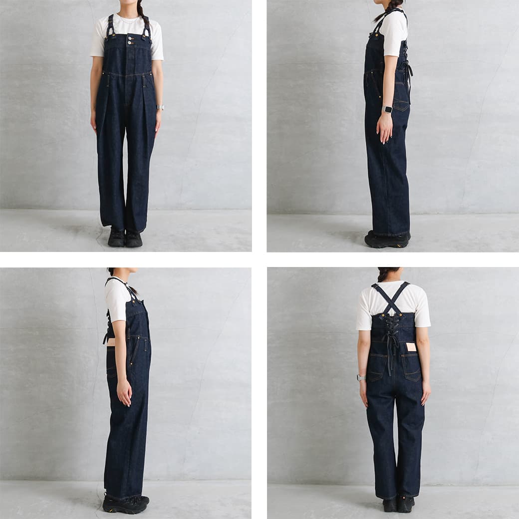 サムシング　レースアップサロペット atelier SOMETHING LACE UP SALOPETTE/レースアップサロペット