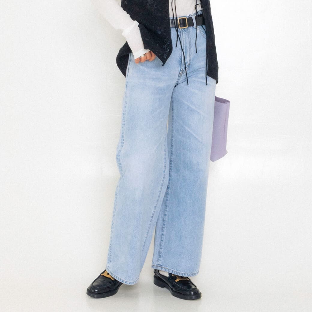SOMETING サムシング　LISA ヴィンテージワイドデニムパンツ