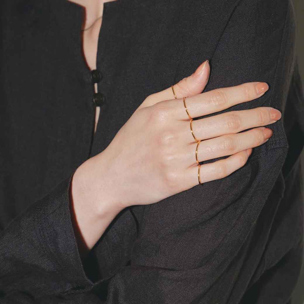【専用です】todayful circle stone ring 13号 TODAYFUL トゥデイフル ジェムストーンリング ブラック 13号