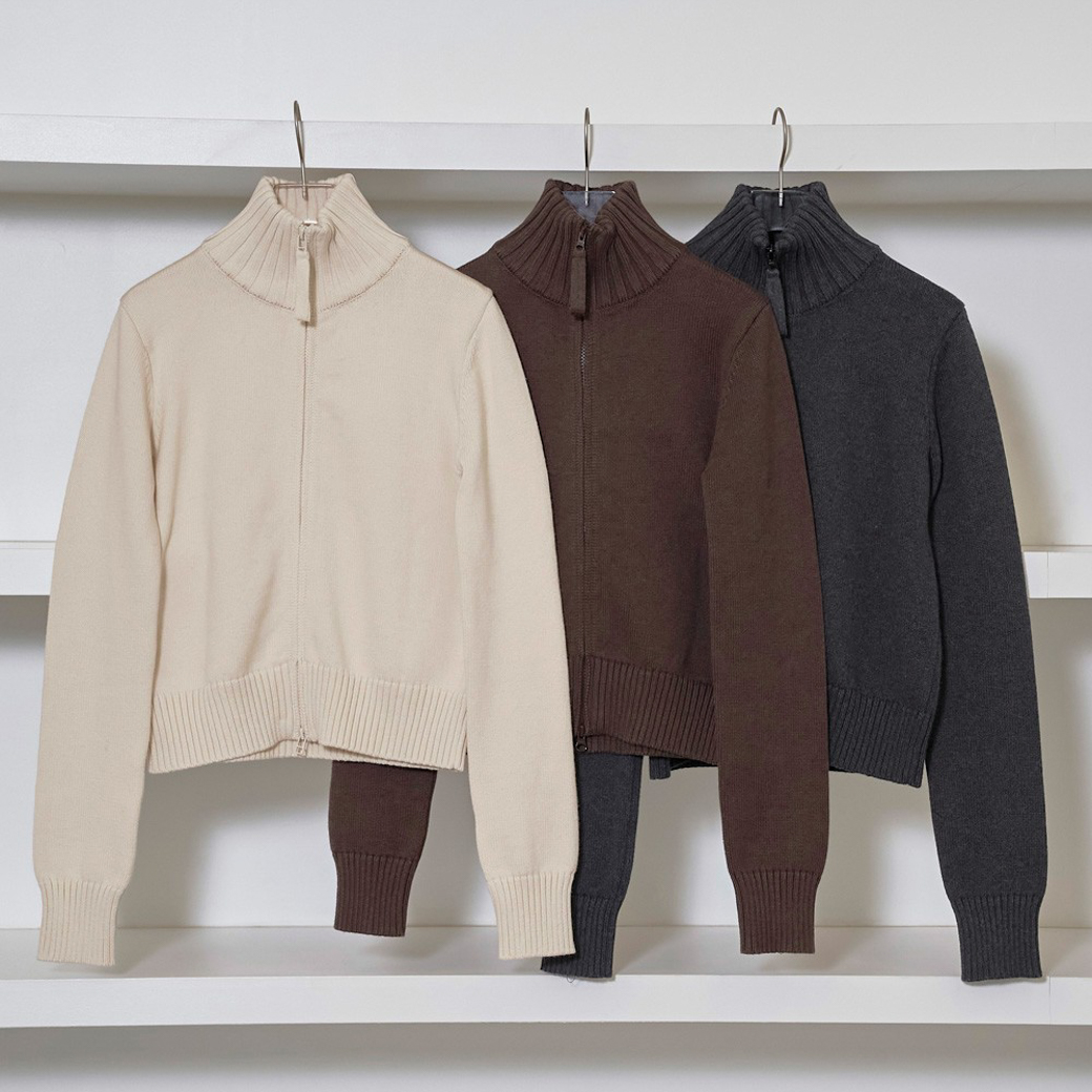 TODAYFUL トゥデイフル コンパクト ジップ ニット