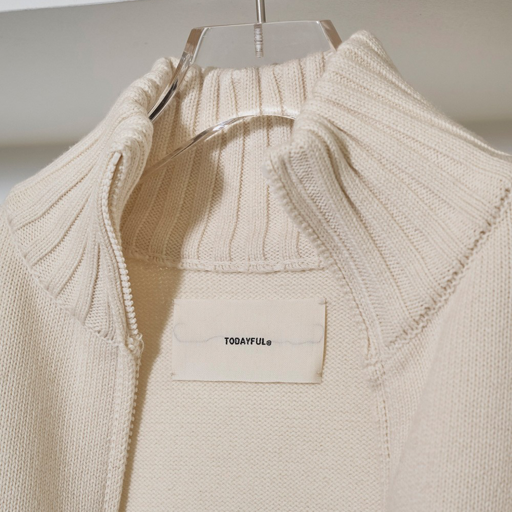 TODAYFUL トゥデイフル コンパクト ジップ ニット｜BORN FREE ONLINE SHOP