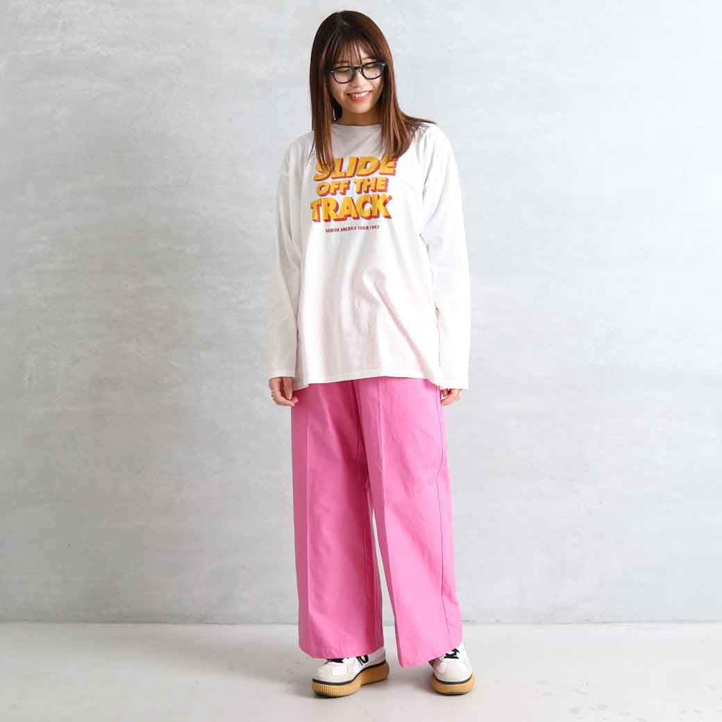 新品タグ付き ungrid アングリッド 【M】カラーサルエルパンツ ピンク アングリッドサルエルパンツMピンク カラーサルエルPt