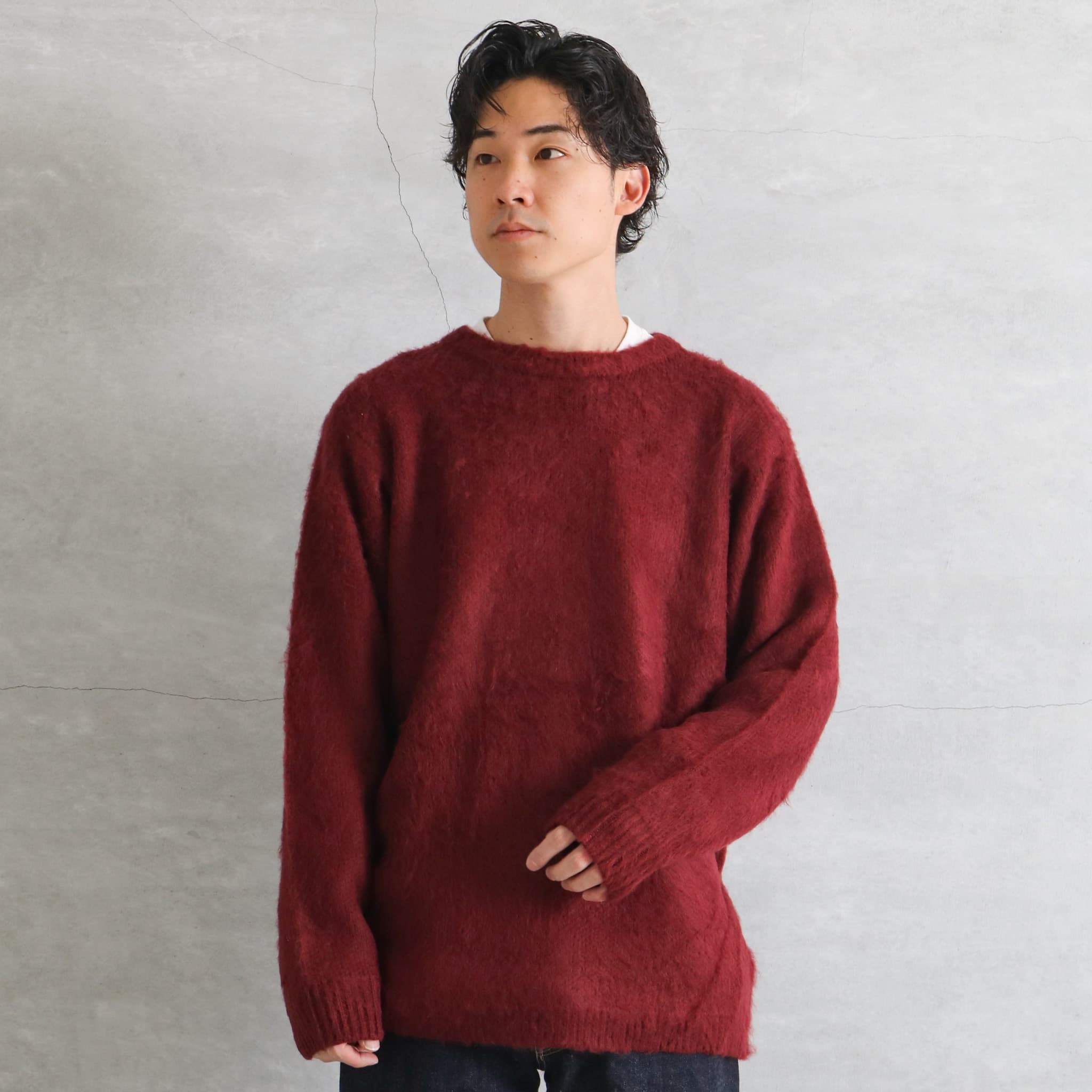 UNIVERD72 ユニバード72 モヘアタッチ 起毛セーター