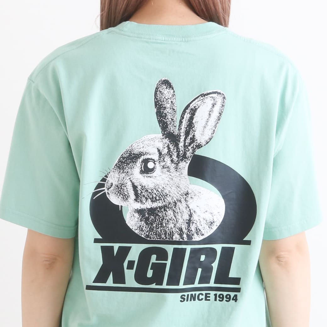 X-girl☆2トーン ラビット 半袖Tシャツ X-girl エックスガール X-GIRL TWO TONE RABBIT S/S TEE 半袖 T